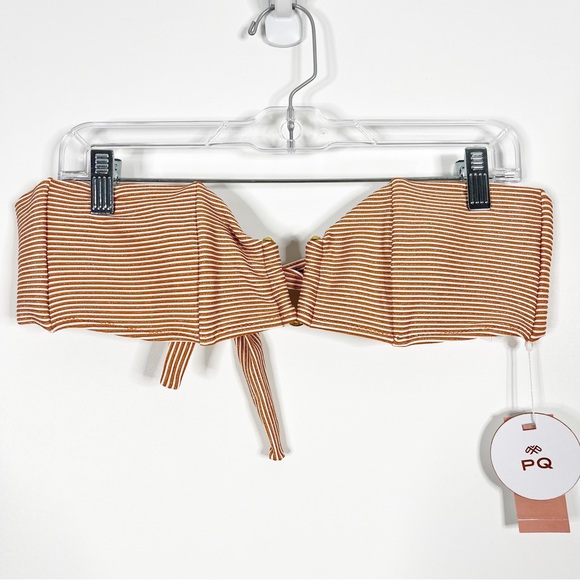 Pilyq Aperol Stripe Bandeau Two Piece Swimsuit - Picture 5 of 9